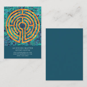 Correspondance LABYRINTHE II Carte de visite 3,5x2,5 - Vert