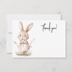 Correspondance Lapin avec Carte de remerciements Baby shower Dais