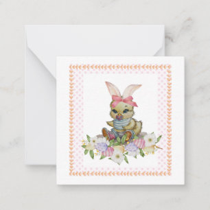 Correspondance Lapin de Pâques Poussin (style carte postale) Mess