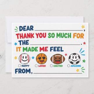 Correspondance Les enfants remplissent une carte de remerciement