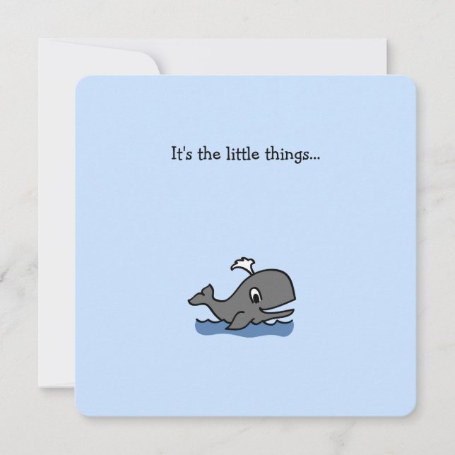 Correspondance Little Whale Merci Carte de note (Devant)
