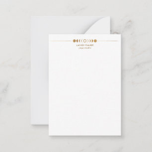 Correspondance Lune d'or Phases Yoga Studio Carte de visite