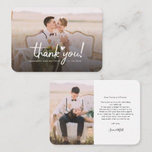 Correspondance Mariage du budget - Carte de remerciements à la ma