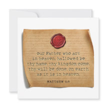 MATTHIEU 6:9 - Carte de vœux personnalisée