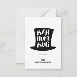 Correspondance Mini carte de Noël Carol Bah Humbug