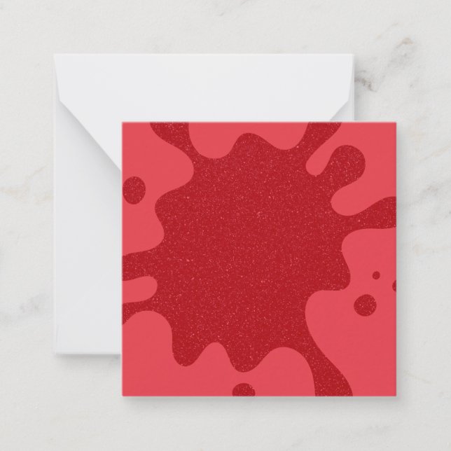 Correspondance Mini carte de note Tomato Red Splash - personnalis (Devant)