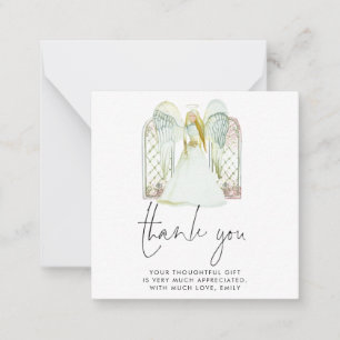 Correspondance MINI   Carte de remerciements blanc d'angle lunair