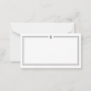 Correspondance Mini carte Monogramme Papier à lettres de bureau c