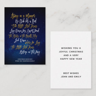 Correspondance MINI   Script Away In A Manger Lyrics Carte de vac