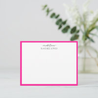Moderne Une Note De La Carte De Note Rose Chaud