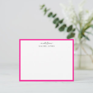 Correspondance Moderne Une Note De La Carte De Note Rose Chaud