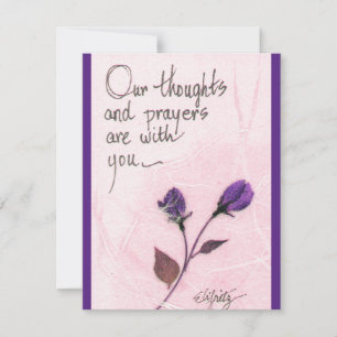 Correspondance Nos pensées et nos prières disant roses carte de n