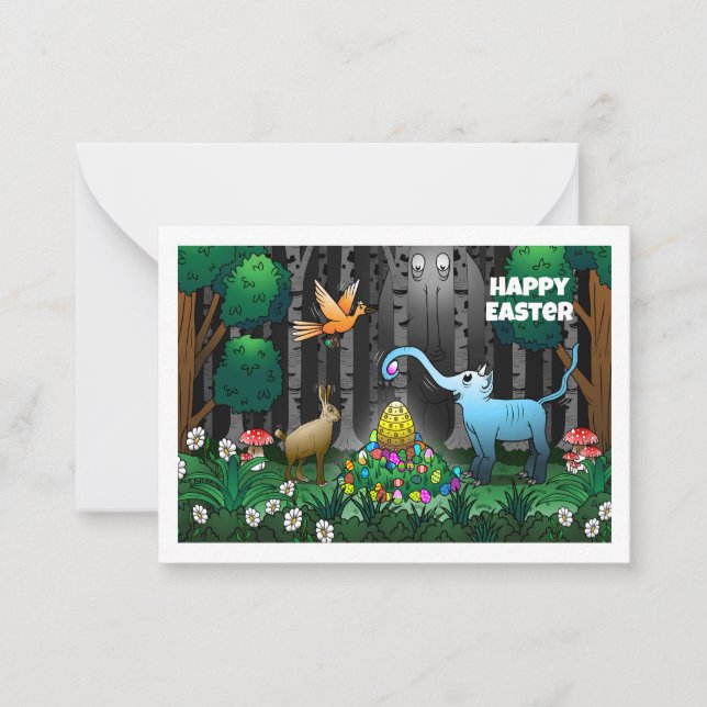 Correspondance OEufs de Pâques dans la carte de billet Woods (Devant)