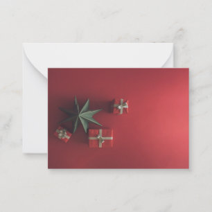 Correspondance Papier de Noël minimaliste carte à note plate