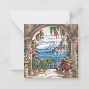 Correspondance Peinture de bord de mer mini carte pour notes 2,5