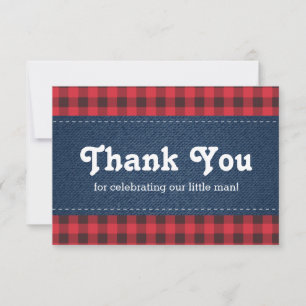 Correspondance Petit Homme Carte de remerciements, Lumberjack