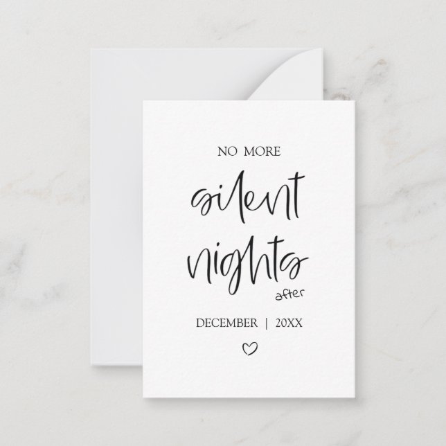 Correspondance Plus de nuits silencieuses | Carte d'annonce de bé (Devant)