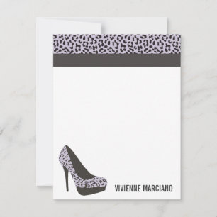 Correspondance Poster de animal PURPLE CARTE POUR NOTES PLAT PE