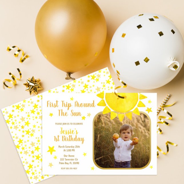 Correspondance Premier voyage autour du Carte de remerciements ph (Créateur téléchargé)