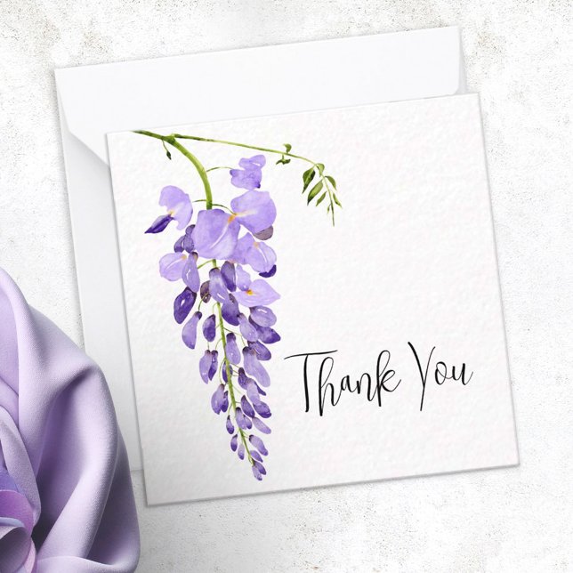 Correspondance Purple Wisteria Personnalisée Carte de note de rem (Créateur téléchargé)