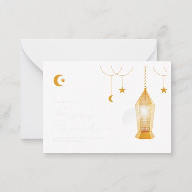 Correspondance Ramadan Kareem Mubarak Carte de vacances avant et  (Dos)