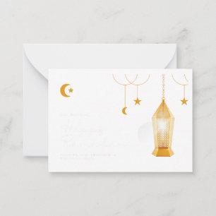 Correspondance Ramadan Kareem Mubarak Carte de vacances avant et