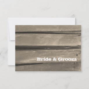 Correspondance Rustic Country Grange Bois Mariage plat carte de n