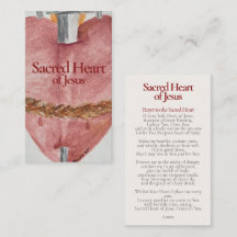 Saint-Cœur de Jésus Carte Sainte - Consécration