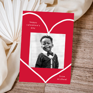 Correspondance Salle de classe de coeur rouge et blanc Carte Sain