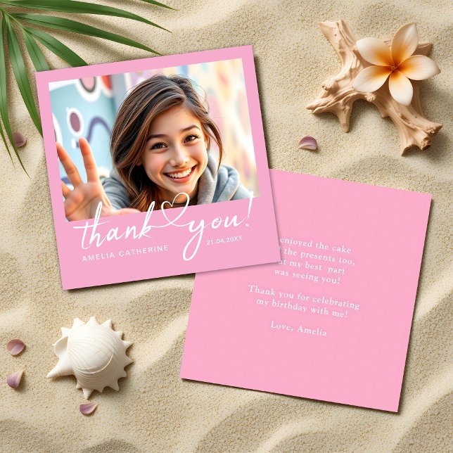 Correspondance Script Coeur doux rose fille budget Carte de remer (Créateur téléchargé)