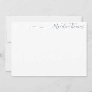 Correspondance Script moderne Pale Blue Calligraphie carte de nom