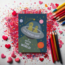 Sortez de cette carte Valentines de classe Alien m