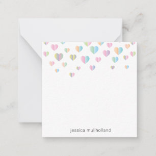 Correspondance Spectres de coeur colorés Note Design de carte