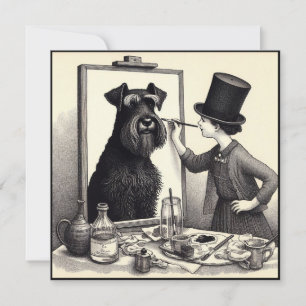 Correspondance Superbe Carte pour notes de photos Schnauzer