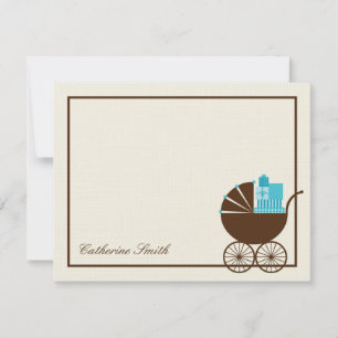 Correspondance Sweet Baby Carriage Carte de remerciements bébé -