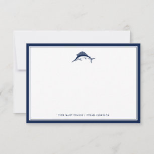 Correspondance Thème Nautique   Carte pour notes de bureau person