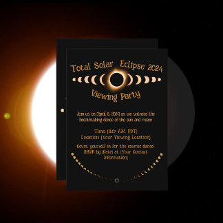 Correspondance Total Solaire Eclipse - Carte de note personnalisé