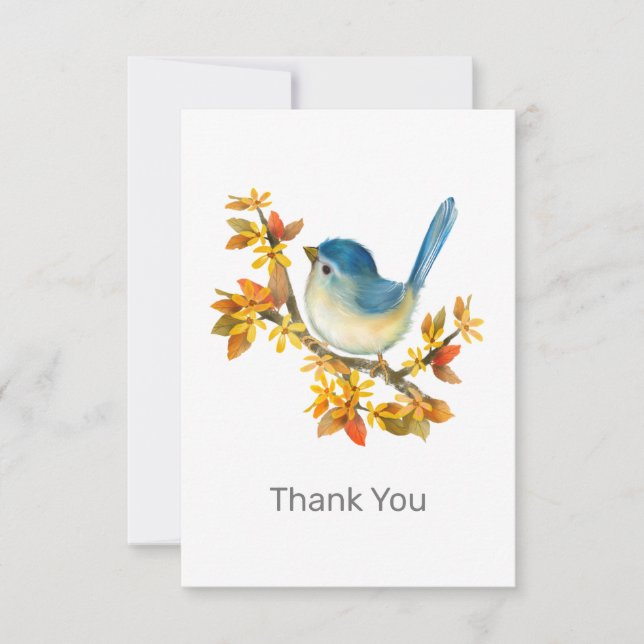 Correspondance Toute Occassion Blue Bird Merci Carte de note (Devant)