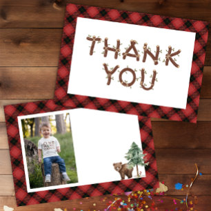 Correspondance Un joyeux Camper photo Carte de remerciements d'an
