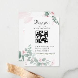 Correspondance Un RSVP de mariage avec carte de boîtier de code Q