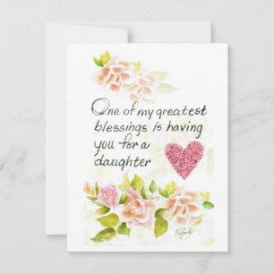 Correspondance Une fille est une grande carte de bienheureuse