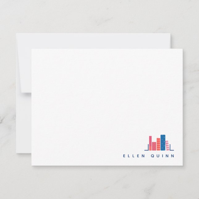 Correspondance Ver de livre sur carte de note de Blue Note (Devant)