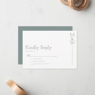 Correspondance Veuillez répondre Carte de note RSVP verte