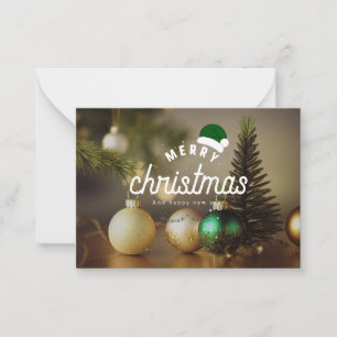 Correspondance Voeux festifs : Carte de voeux de Noël imprimée