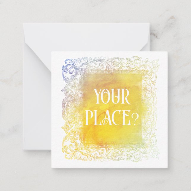 Correspondance *~* VOTRE PLACE ? Carte de note plat AP63 Relation (Devant)