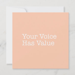 Correspondance Votre voix a une carte de note de valeur