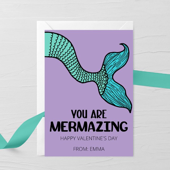 Correspondance Vous Êtes Mermazing Carte de la Saint-Valentin pou (Créateur téléchargé)