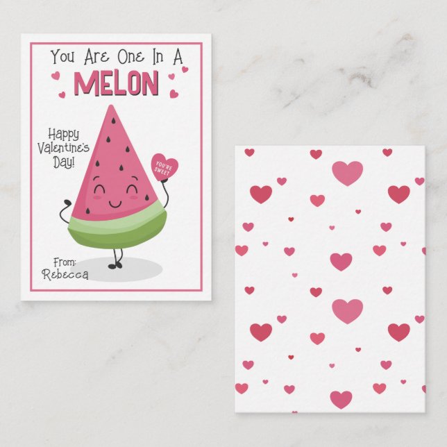 Correspondance Vous êtes un dans un melon Carte de classe pour la (Devant / Derrière)