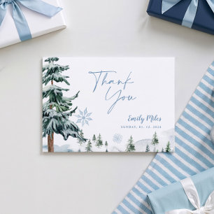 Correspondance Winter Wonderland Carte de remerciements