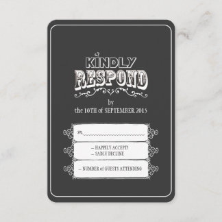 Correspondre à la carte RSVP de style de tableau d